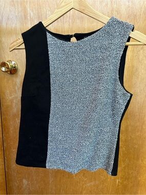 RW&CO. Black and Gray Sleeveless Colorblock Tank